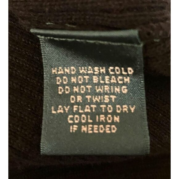 Lauren Ralph Lauren Sweater L Ribbed Boat Neck Gold Metallic Asymmetric Party - Picture 8 of 8